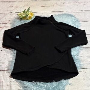 Athleta Cozy Karma Asym Black Pullover sz XS
